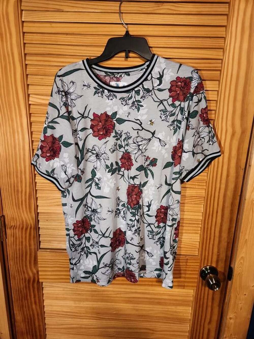 Vintage Fresh Prince of Bel-Air Floral Ringer T-Shirt XL